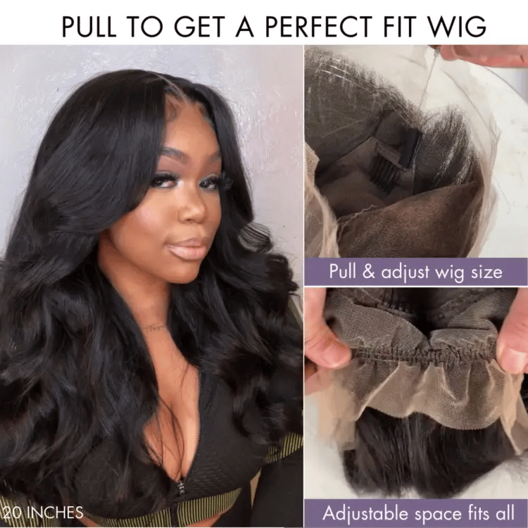 Luvme Hair PreMax Wigs Flexi-Fit Invisi Drawstring Cap with 360 HD Lace, loose body wave wig, restyle friendly, US only