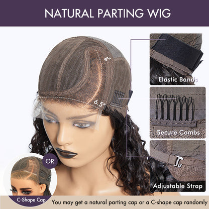 Luvme Put On & Go Blunt Cut Straight Bob Minimalist HD Lace C Part Wig, glueless and lightweight with natural hair appearance.
