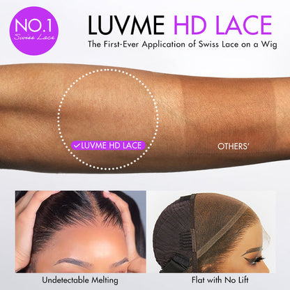 Luvme Hair AiryFit™ deep parting loose body wave human hair wig with 11x6 HD lace, glueless design, and natural scalp appearance