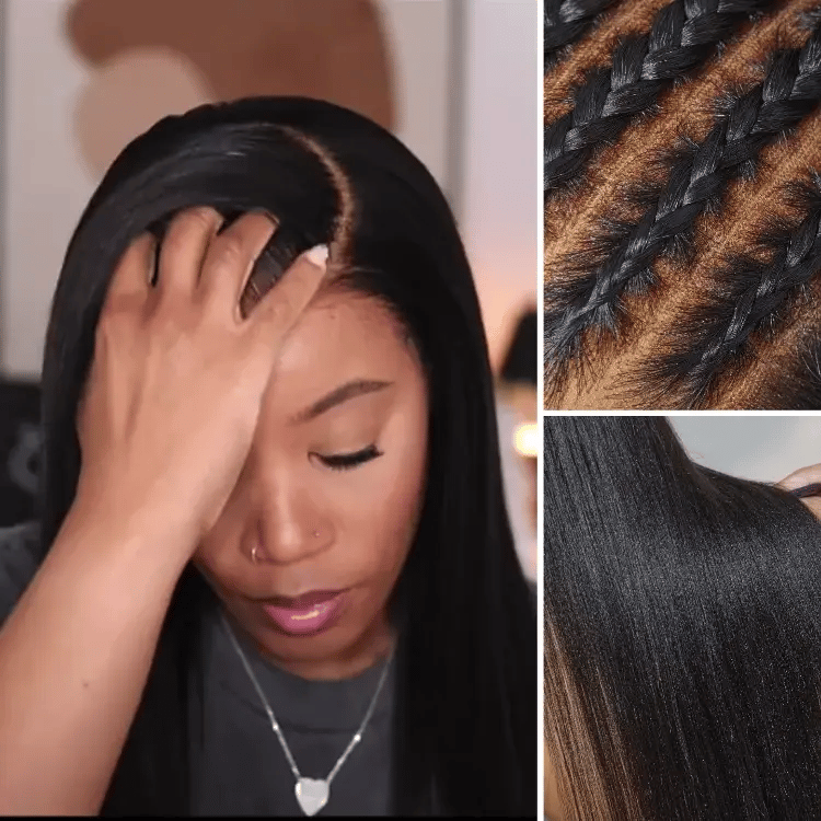 Luvme Hair PreMax Wigs Nature Max Yaki Straight 13x6 HD Lace Glueless Frontal Wig with human hair, ear-to-ear style