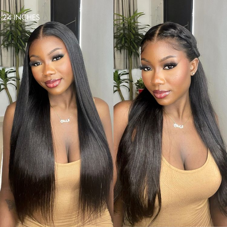 Luvme PreMax 13x4 frontal wig with 180% density, body wave or straight style, glueless long lace wig with pre-cut lace.