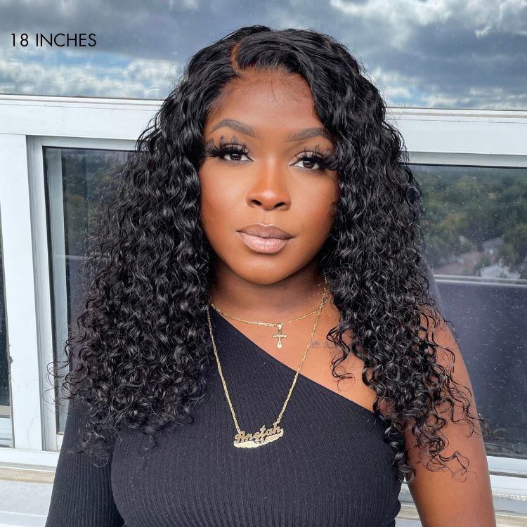 Luvme 3-pack deep wave virgin human hair bundles with curly texture, natural shine, and full volume.