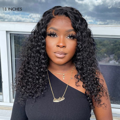 Luvme 3-pack deep wave virgin human hair bundles with curly texture, natural shine, and full volume.