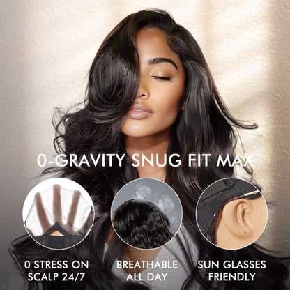 Luvme All-Day Comfort™ HD lace wig featuring voluminous loose body wave curls and pre-cut lace for a natural look.