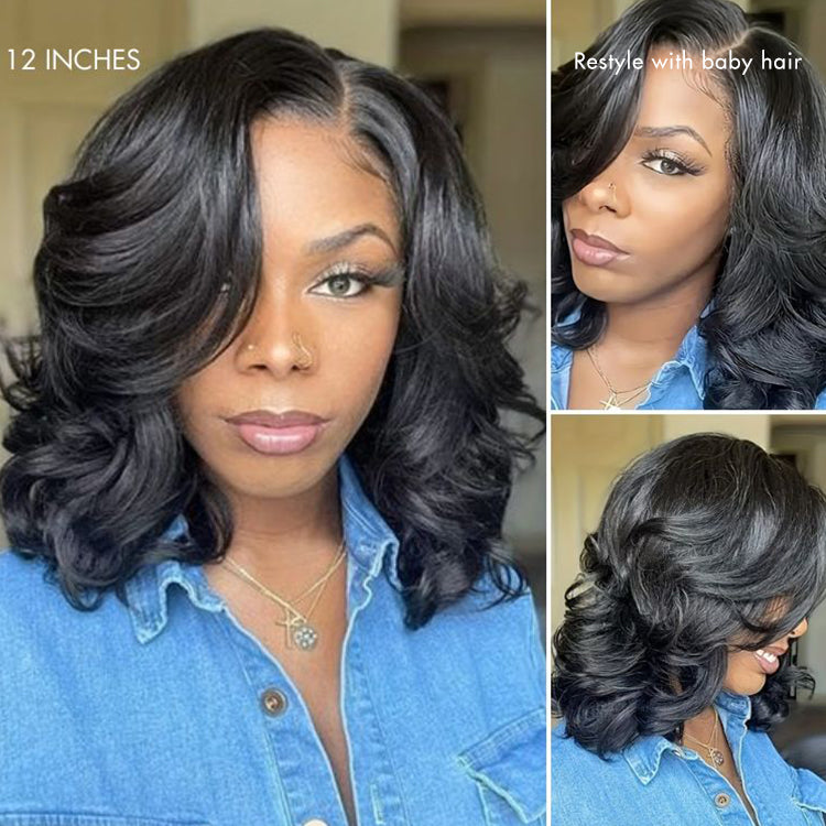 Luvme All-Day Comfort™ Wig with voluminous loose body wave, HD lace, pre-cut lace, and 200% density for natural look.