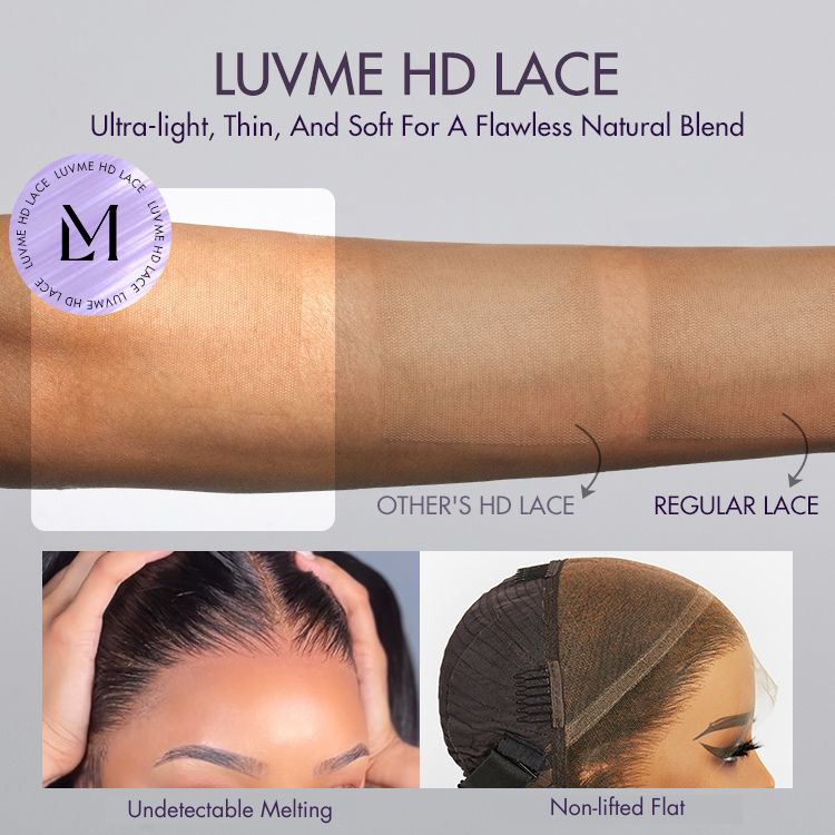 Luvme Hair PreMax 2.0 13x5 frontal wig with blonde highlights, loose body wave, glueless HD lace, ear-to-ear coverage, pre-cut lace