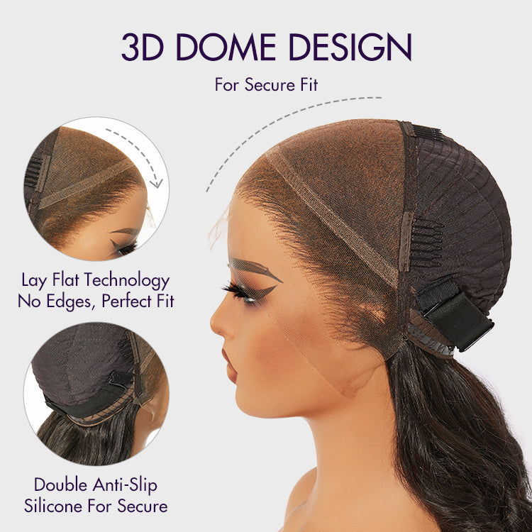 Luvme Hair PreMax 2.0 natural blonde highlight 13x5 frontal wig with loose body wave, HD lace, glueless, ear-to-ear coverage.