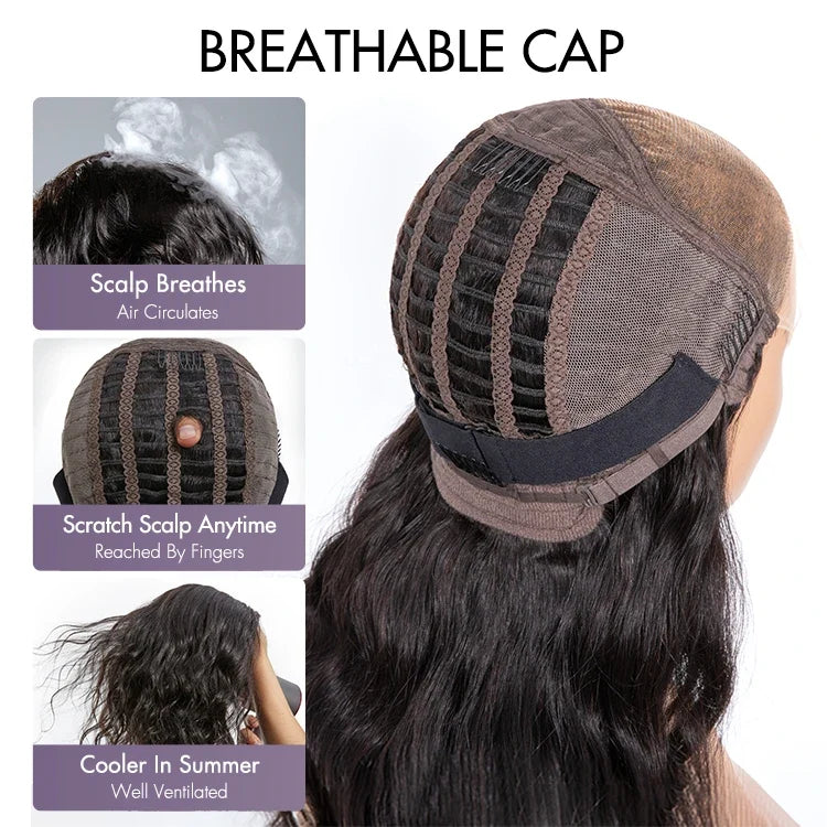 Coily Curly 5x5 Closure HD Lace Glueless Pre-Cut Wig with Breathable Cap-12