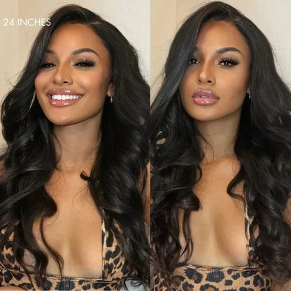 Luvme Hair 13x4 lace front wig with honey blonde and natural black loose body wave, glueless 100% human hair frontal wig