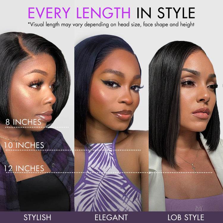 Put On & Go Blunt Cut Straight Bob Minimalist HD Lace Glueless C Part Wig-06
