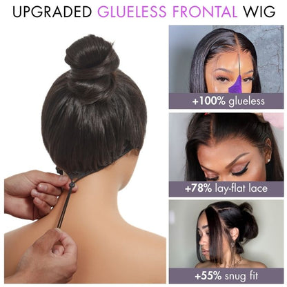 Luvme PreMax 13x4 frontal lace wig with 180% density, body wave or straight style, glueless long wig with pre-cut lace.