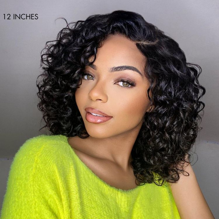 Luvme All-Day Comfort™ Deep Wave Curly Human Hair Wig with HD lace, glueless design, pre-cut lace, and minimalist style