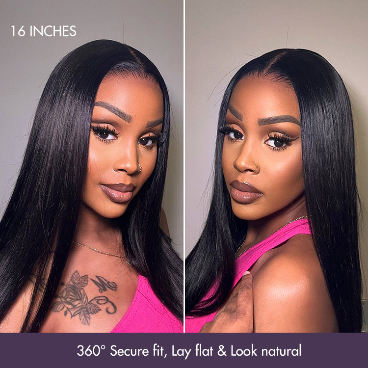 Luvme Hair PreMax Super Natural Hairline Silky Blunt Cut Bob lace wig with 5x5 closure, glueless design, and natural-looking finish.