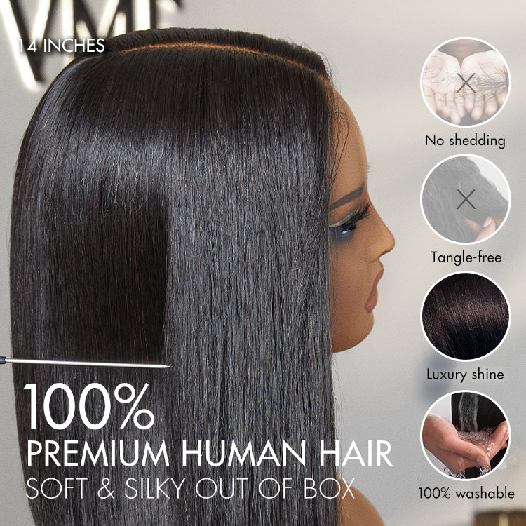 Luvme Hair PreMax Wigs super natural hairline silky blunt cut bob lace wig with 5x5 closure, glueless design and natural appearance