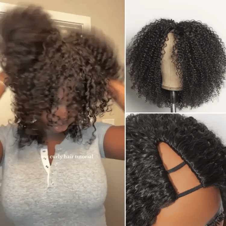Luvme Too Easy Texture™ wig with kinky curly and yaki straight styles, 180% density, glueless V part and drawstring for flexible fit