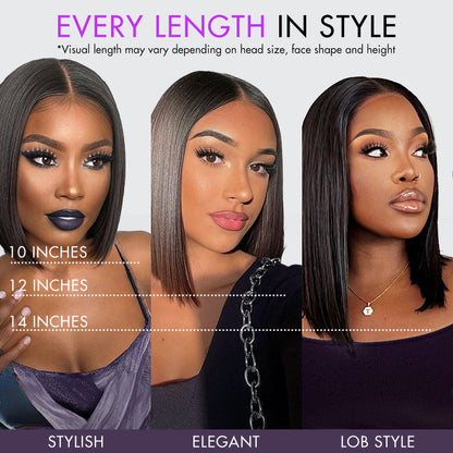 Luvme All-Day Comfort™ ombre ginger blunt cut bob wig with glueless HD lace and pre-cut lace for natural styling.