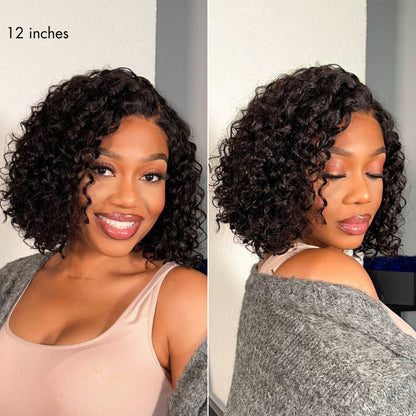 Luvme Hair All-Day Comfort™ deep wave glueless HD lace curly human hair wig with pre-cut lace and minimalist style.