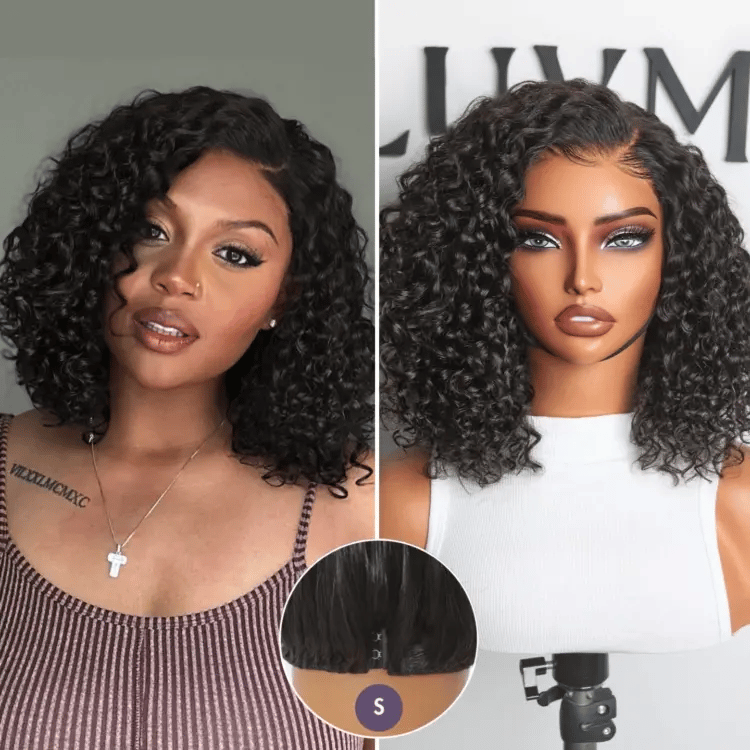 Luvme All-Day Comfort™ Deep Wave Curly Human Hair Wig with HD Lace, glueless design, pre-cut lace, and natural-looking deep wave curls