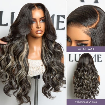 Luvme All-Day Comfort™ platinum blonde wig with loose body waves, 180% density, glueless 7x6 HD lace closure, pre-cut lace