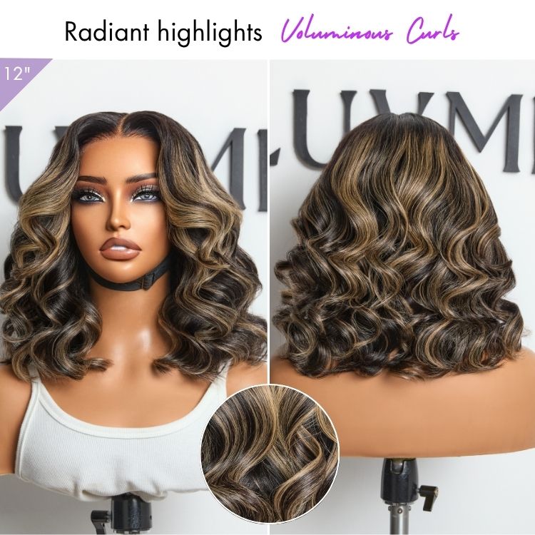 Luvme Hair All-Day Comfort blonde highlight loose wave T-part wig with glueless HD lace and pre-cut lace for natural look
