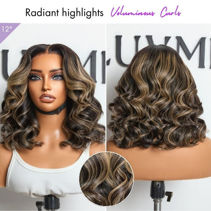 Luvme Hair All-Day Comfort blonde highlight loose wave T-part wig with glueless HD lace and pre-cut lace for natural look