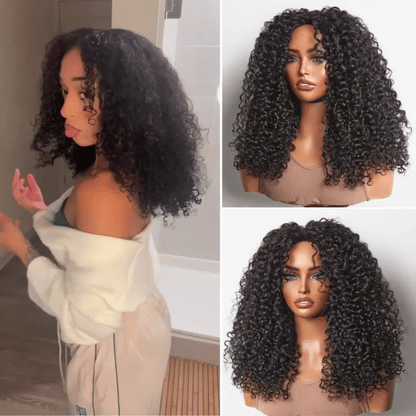 Luvme Hair Too Easy Texture Burmese Curly Half Wig with 180% density, glueless design, flexible fit, ideal for beginners.