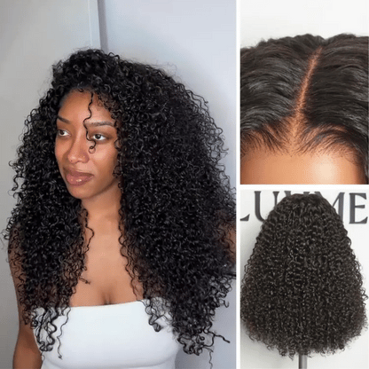 Luvme All-Day Comfort™ Burmese curly human hair wig with 180% density, bouncy messy curls, 7x6 HD lace closure, pre-cut lace