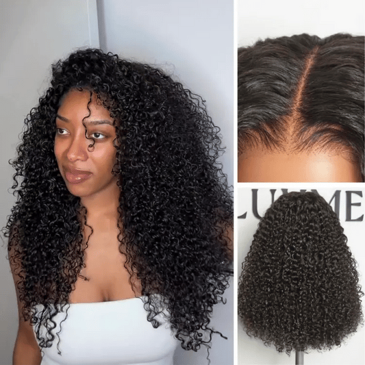 Luvme All-Day Comfort™ Burmese curly human hair wig with 180% density, bouncy messy curls, 7x6 HD lace closure, pre-cut lace