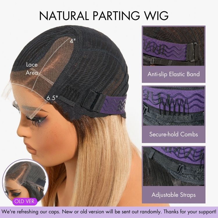 Luvme Hair minimalist lace wig featuring an elegant boss vibe short pixie cut with ombre ginger color and pre-cut lace for quick styling.