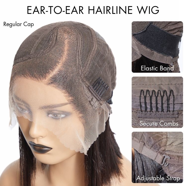 Luvme Hair 180% density curly lace front wig with face-framing style, glueless ear-to-ear wide T lace, human hair, pre-cut.