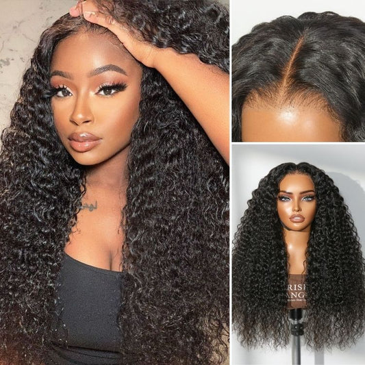 Luvme Hair PreMax 250% density water wave glueless lace frontal wig with fluffy curly high-density 13x4 frontal lace, pre-cut for easy wear.