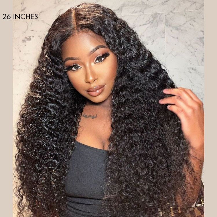 Luvme Hair PreMax 250% density water wave curly lace front wig with pre-cut lace, glueless flexi-fit drawstring, high density, fluffy curls