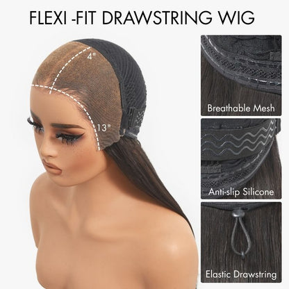 Luvme Hair PreMax water wave high-density lace frontal wig with pre-cut lace, curly texture, drawstring, and flexible fit.