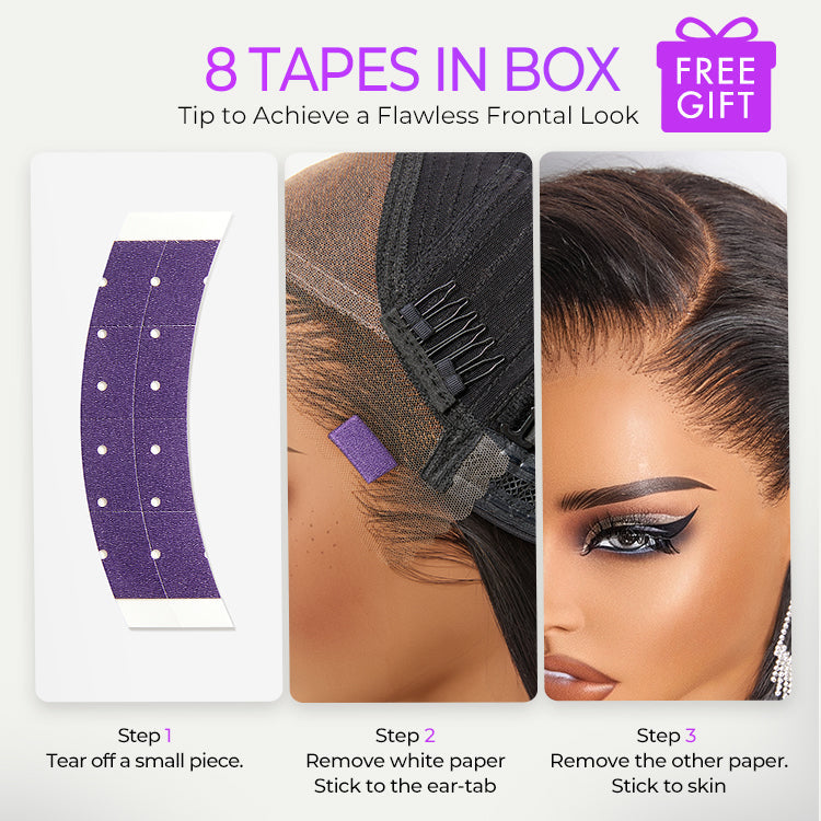 Luvme Hair NatureMAX™ ash blonde silky straight lace front wig with 13x4 HD lace, pre-cut lace, glueless cap, and flexible fit.