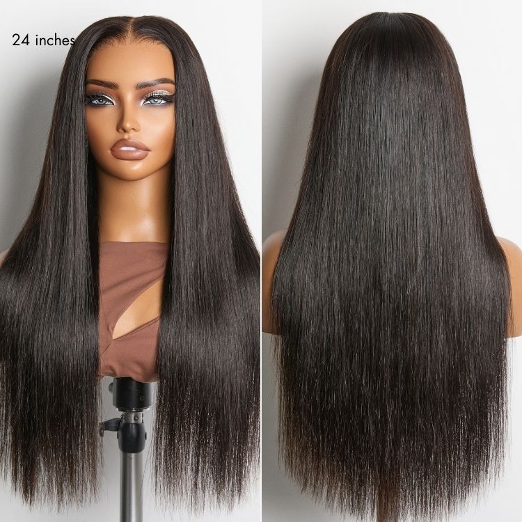 Luvme Hair NatureMAX™ Silky Straight 13x4 HD lace front wig with pre-cut lace, glueless ear-to-ear style, natural hairline