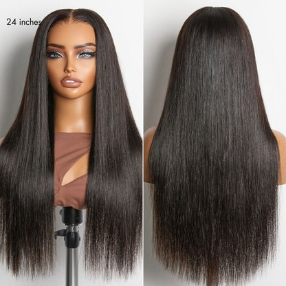 Luvme Hair NatureMAX™ Silky Straight 13x4 HD lace front wig with pre-cut lace, glueless ear-to-ear style, natural hairline