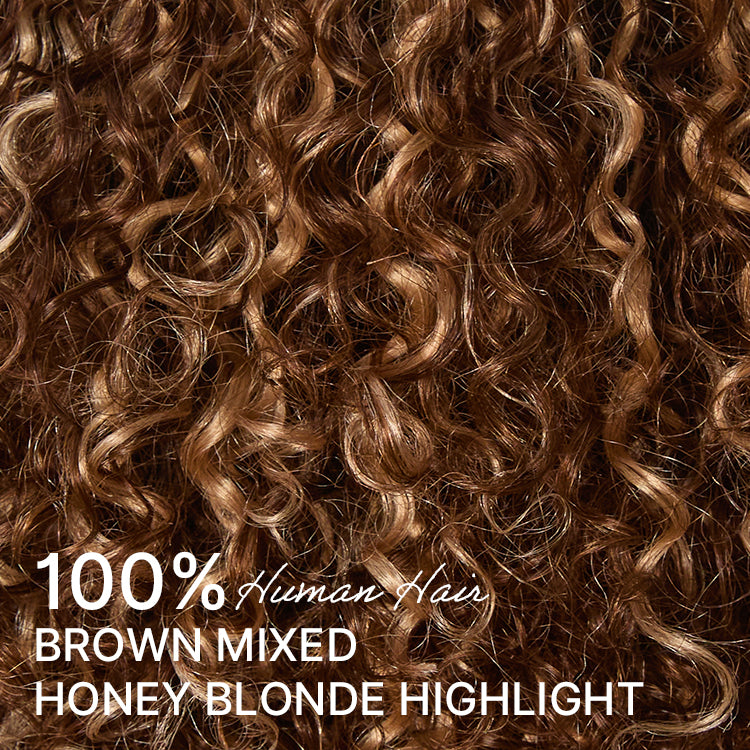 Luvme Hair ash blonde water wave curly wig with bangs, lace-free, scalp minimal, beginner-friendly, glueless lace wig.