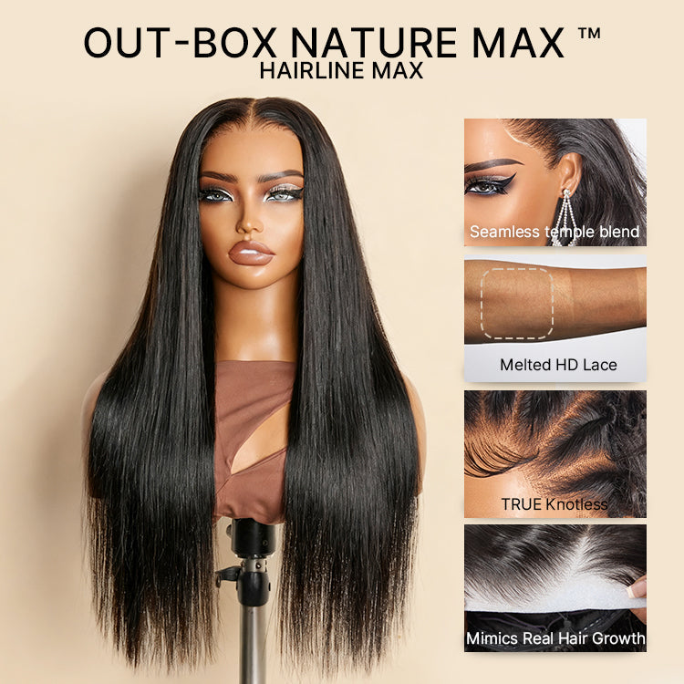 Luvme Hair NatureMAX™ Silky Straight 13x4 HD lace front wig with pre-cut lace, ear-to-ear, glueless, natural hairline, straight style