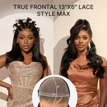 Luvme Hair NatureMAX™ 250% density loose wave glueless HD lace front wig with pre-cut lace, long length, and adjustable drawstring cap
