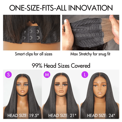 Luvme All-Day Comfort™ platinum blonde HD lace wig with loose body waves, 180% density, pre-cut lace, and 7x6 closure.