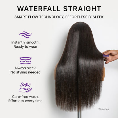 Luvme Hair MyOwn-Fit™ PartingMax glueless personalized wig with bone straight texture, baby hair, 7x6 HD lace closure, pre-cut and plucked