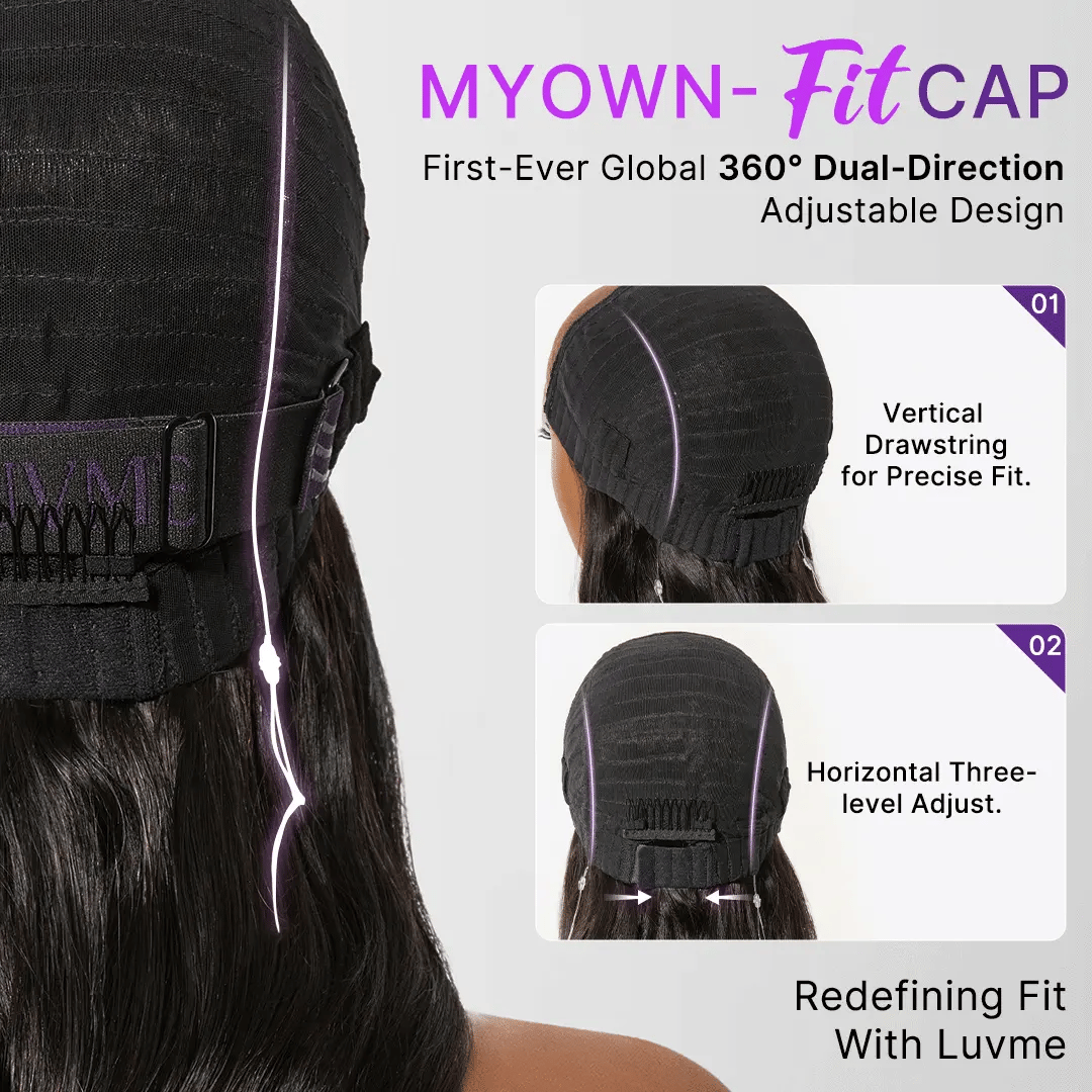 Luvme Hair MyOwn-Fit PartingMax glueless personalized bone straight HD lace wig with baby hair, 7x6 closure, pre-cut, plucked, bleached ready