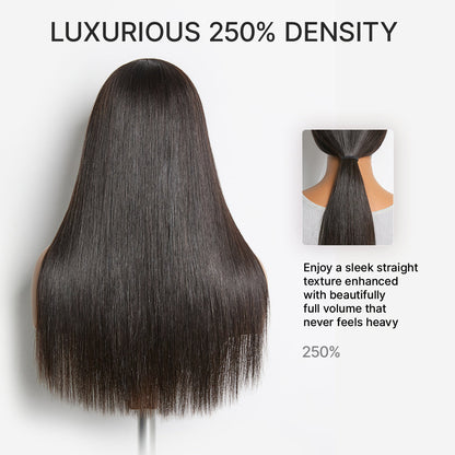 Luvme Hair MyOwn-Fit PartingMax glueless HD lace wig with bone straight style, baby hair, 7x6 closure, pre-cut, plucked, and bleached.