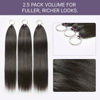 Luvme Hair Readitress™ Pre-Separated Feather Crochet Human Hair for Boho Braids, silky straight protective style with free gifts