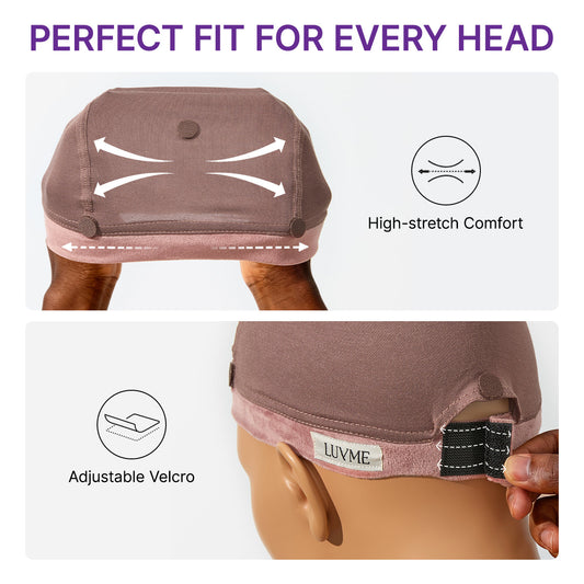 Luvme Hair LUVME Wig Cap 2.0 with adjustable, skin-friendly Velcro design, easy to fit for secure wig styling.