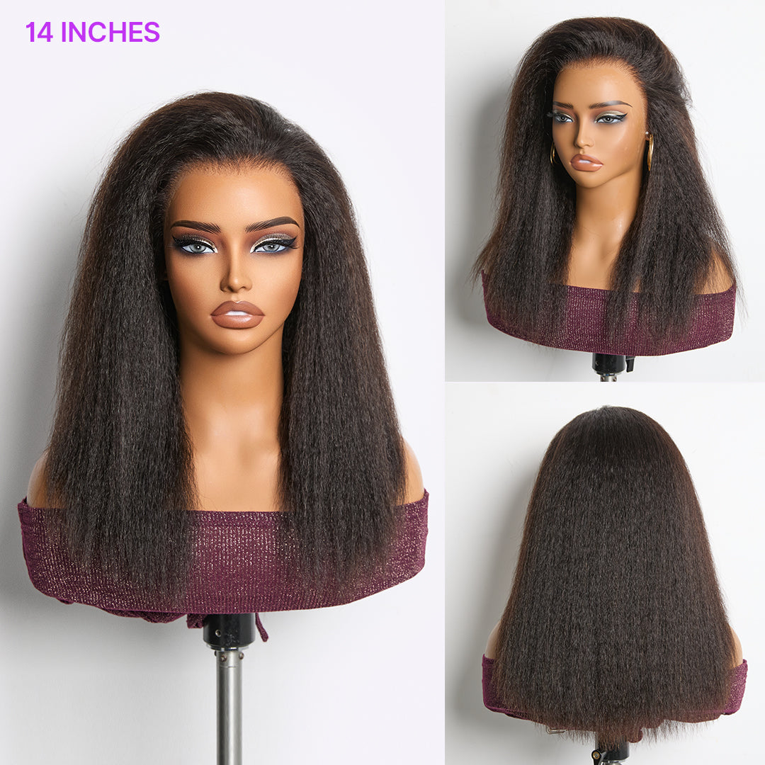 Luvme Hair MyOwn-Fit™ 360 HD Lace Kinky Straight Wig with Flexi-Fit Invisi Drawstring Cap and Pre-Cut Lace