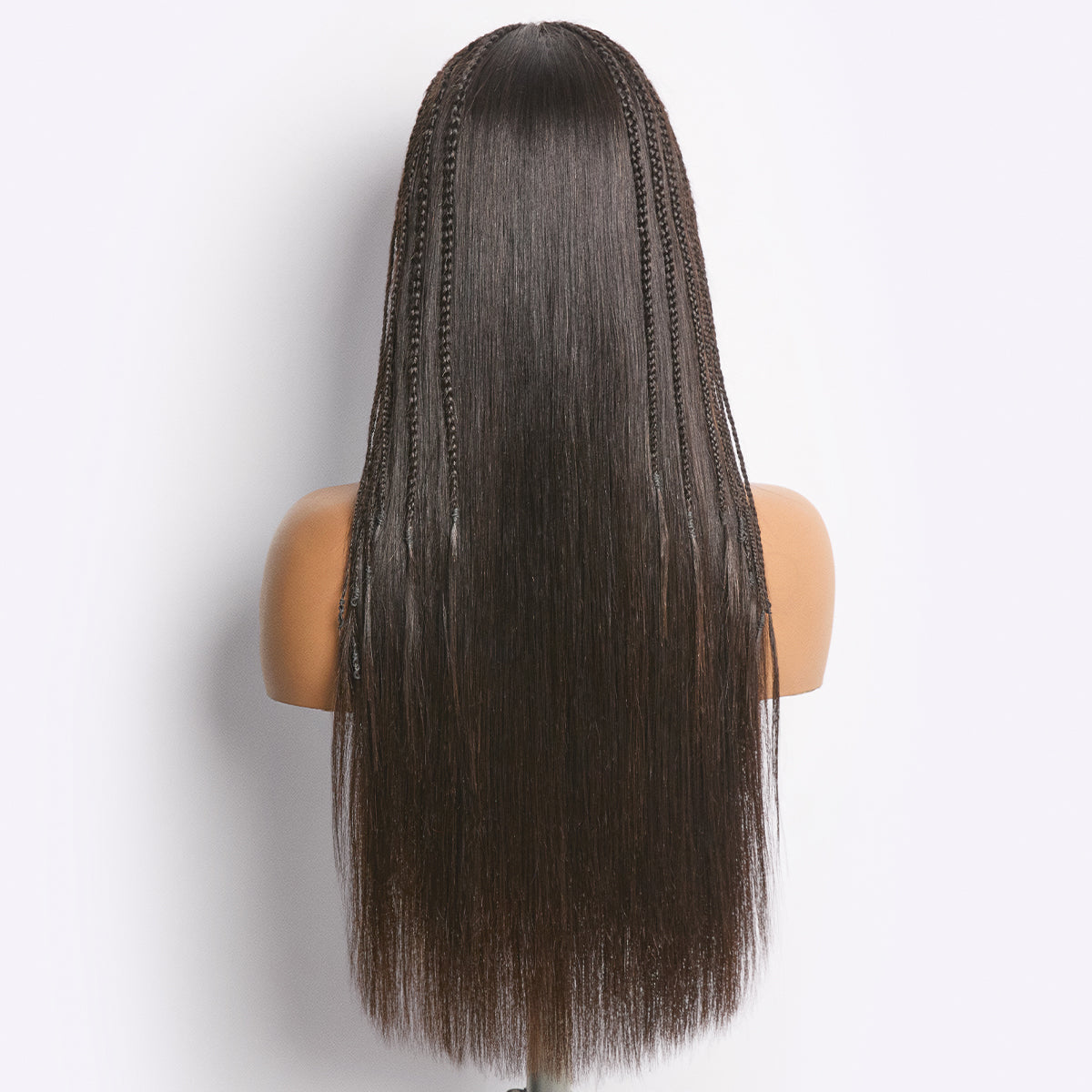 Luvme Hair Readitress™ 180% density pre-braided silky straight human hair lace wig with 13x4 frontal, glueless ear-to-ear design