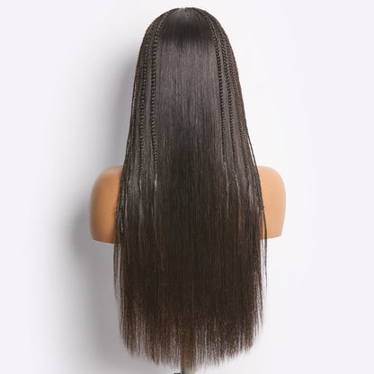Luvme Hair Readitress™ 180% density pre-braided silky straight human hair lace wig with 13x4 frontal, glueless ear-to-ear design