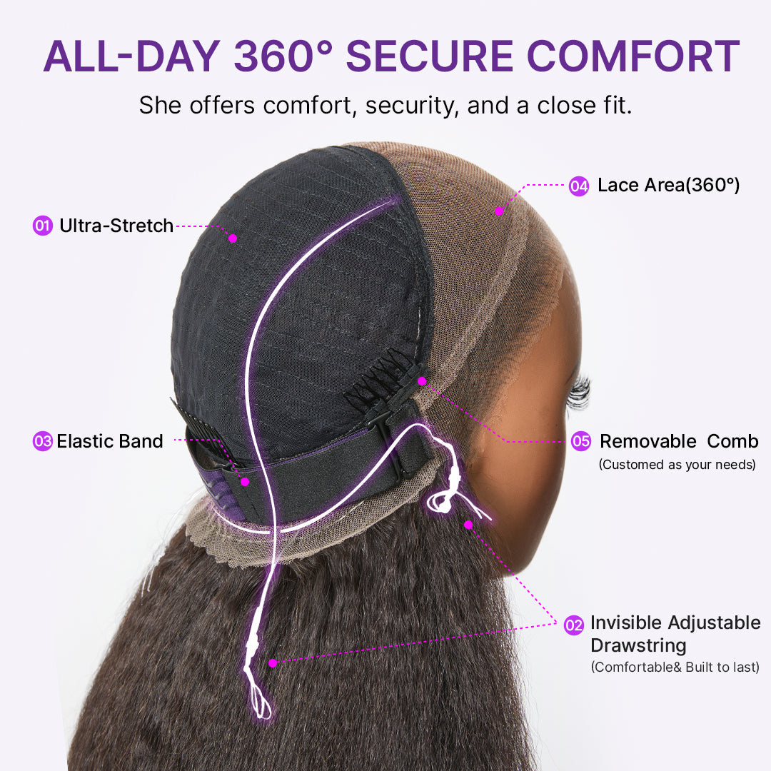 Luvme Hair MyOwn-Fit™ 360 HD Lace Body Wave Wig with natural hairline and pre-cut lace, flexible and natural-looking synthetic wig