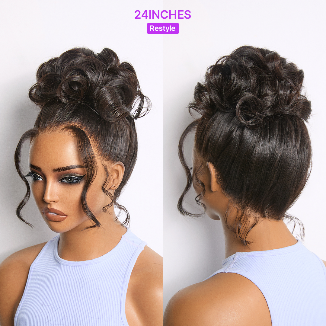 Luvme Hair MyOwn-Fit™ 360 HD Lace Body Wave Wig with natural hairline and pre-cut lace, flexible fit, and invisibility features.